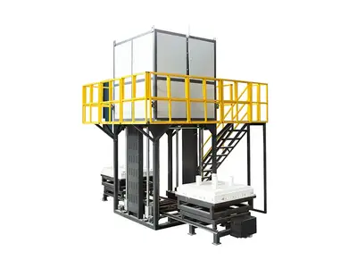 Double-trolley-bottom-lifting-furnace